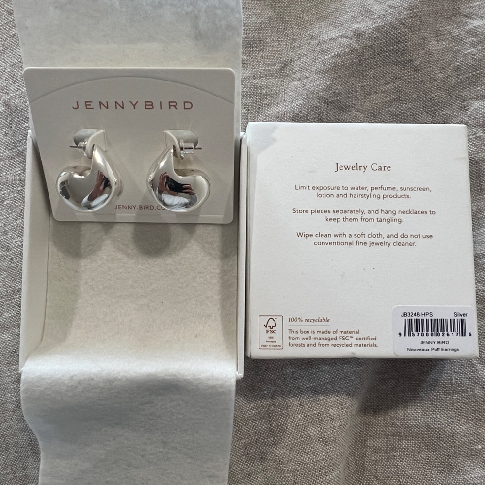 JENNY BIRD |  Nouveaux Puff Earrings Silver NWT
